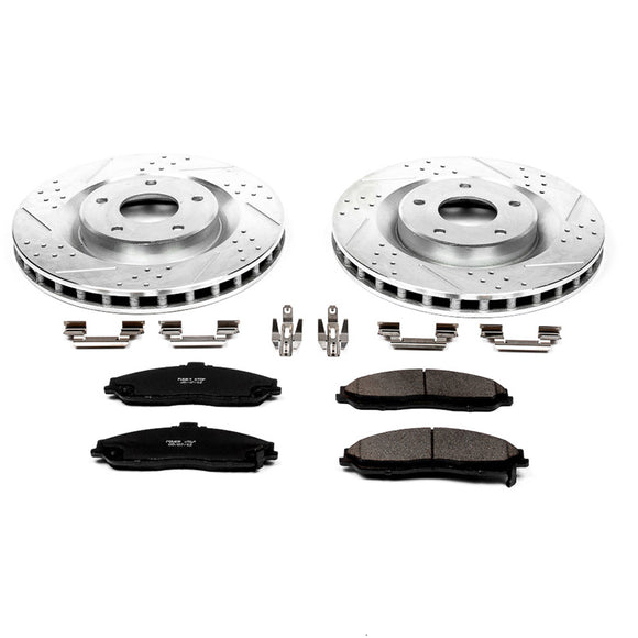 PowerStop Z23 Daily Driver Carbon-Fiber Ceramic Brake Pad and Drilled & Slotted