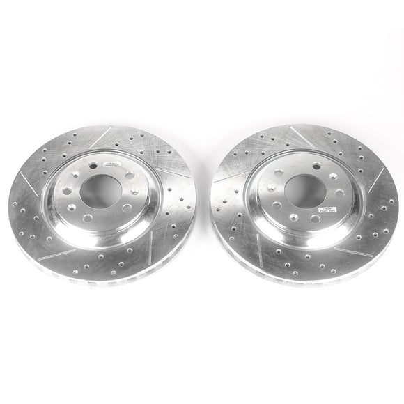 PowerStop Evolution Drilled Slotted Rotors Pair Front For Pontiac Bonneville
