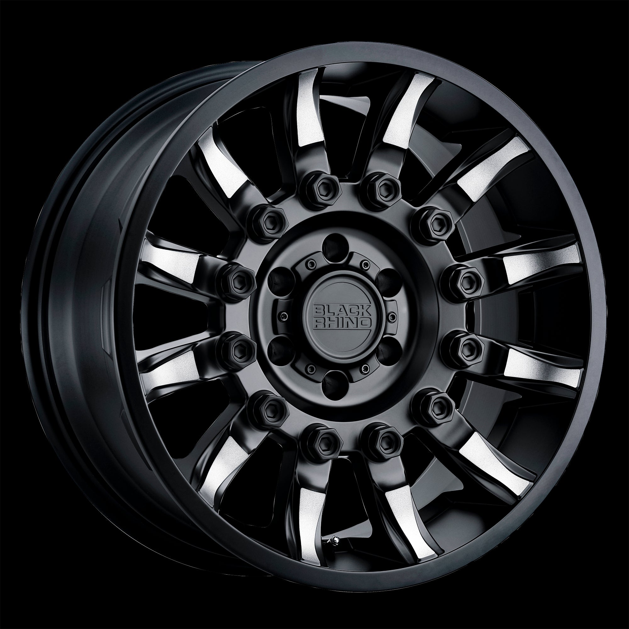 MISSION 17x8.5 6/139.7 ET00 CB112.1 MATTE BLACK W/MACHINED TINTED SPOKES - 0