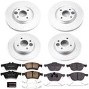 PowerStop Genuine Geomet Coated Rotor and Low-Dust Ceramic Brake Pad Kit