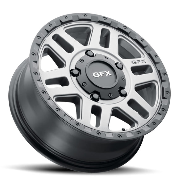 17x8 G-FX MV2 Matte Grey w/ Matte Black Lip 6x130 ET40 wheel/rim