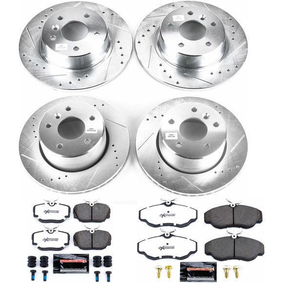 PowerStop Z36 Carbon-Fiber Ceramic Brake Pad with Drilled and Slotted Rotor Kit