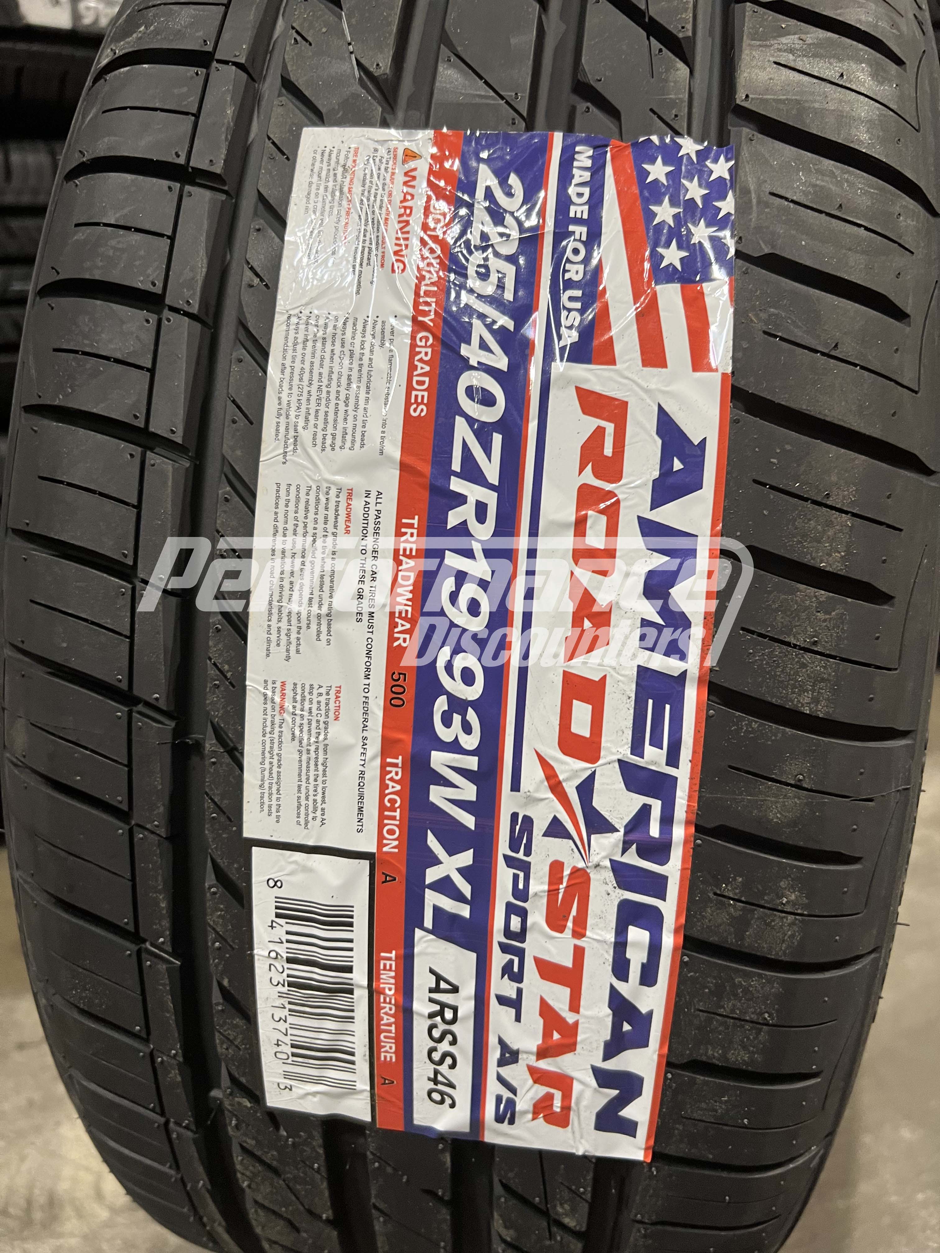 American Roadstar Sport A/S Tire(s) 225/40R19 93W SL BSW 225 40 19 2254019