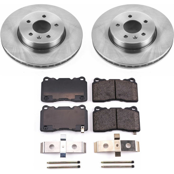 PowerStop OE Stock Replacement Low-Dust Ceramic Brake Pad and Rotor Kit