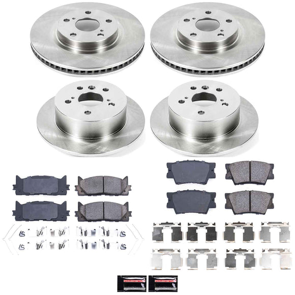 PowerStop OE Stock Replacement Low-Dust Ceramic Brake Pad and Rotor Kit
