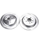 PowerStop Evolution Drilled Slotted Rotors Pair Rear For LRover LR3