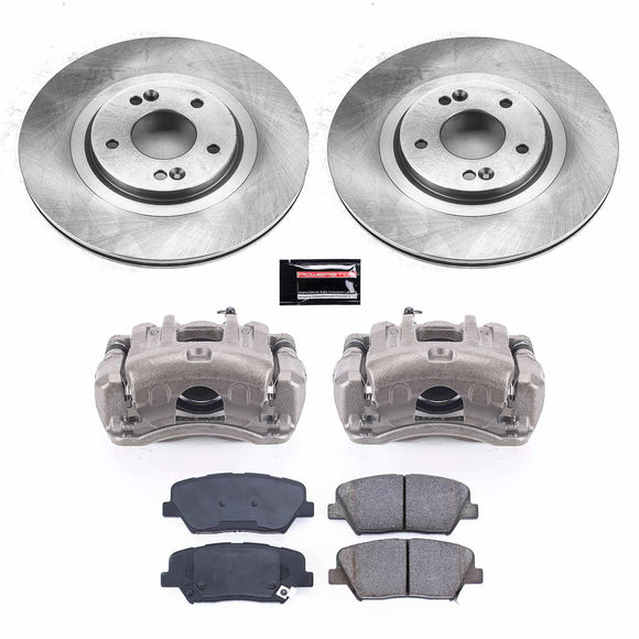 PowerStop OE Stock Replacement Low-Dust Ceramic Brake Pad, Rotor and Caliper Kit