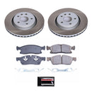 PowerStop Semi-Coated Rotor and Low-Dust Ceramic Brake Pad Kit