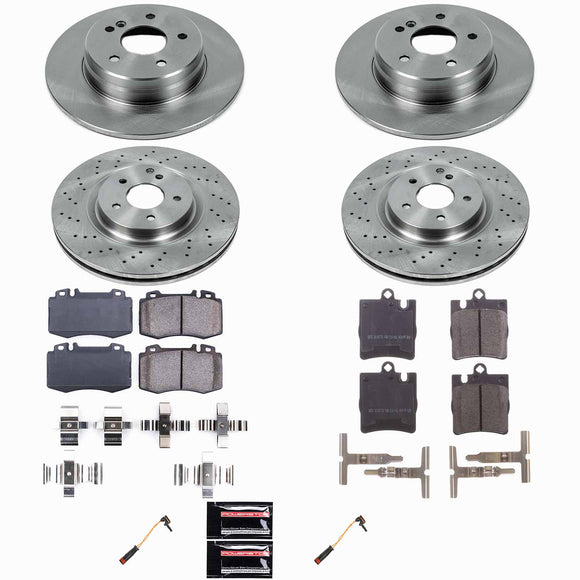 PowerStop OE Stock Replacement Low-Dust Ceramic Brake Pad and Rotor Kit