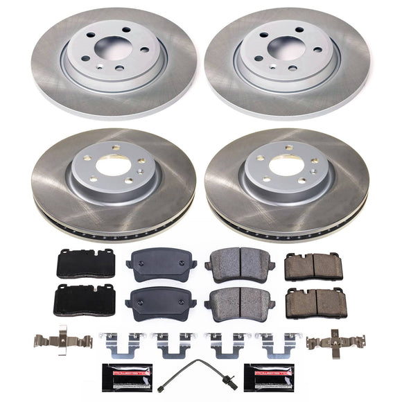 PowerStop Semi-Coated Rotor and Low-Dust Ceramic Brake Pad Kit