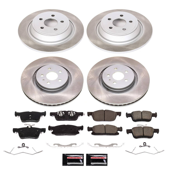 PowerStop Semi-Coated Rotor and Low-Dust Ceramic Brake Pad Kit