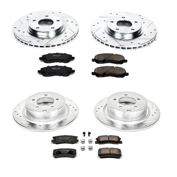 PowerStop Z23 Daily Driver Carbon-Fiber Ceramic Brake Pad and Drilled & Slotted