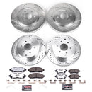 PowerStop Z36 Carbon-Fiber Ceramic Brake Pad with Drilled and Slotted Rotor Kit