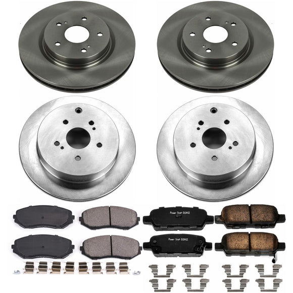 PowerStop OE Stock Replacement Low-Dust Ceramic Brake Pad and Rotor Kit