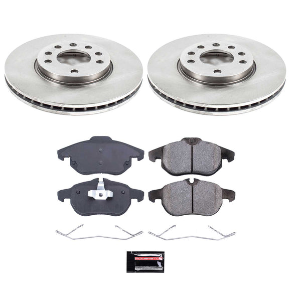 PowerStop OE Stock Replacement Low-Dust Ceramic Brake Pad and Rotor Kit