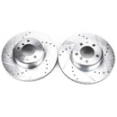 PowerStop Evolution Drilled Slotted Rotors Pair Front For BMW 525i