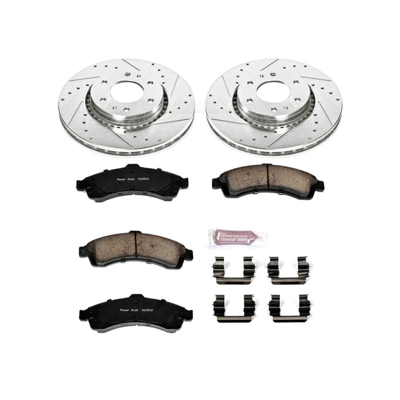PowerStop Z23 Daily Driver Carbon-Fiber Ceramic Brake Pad and Drilled & Slotted