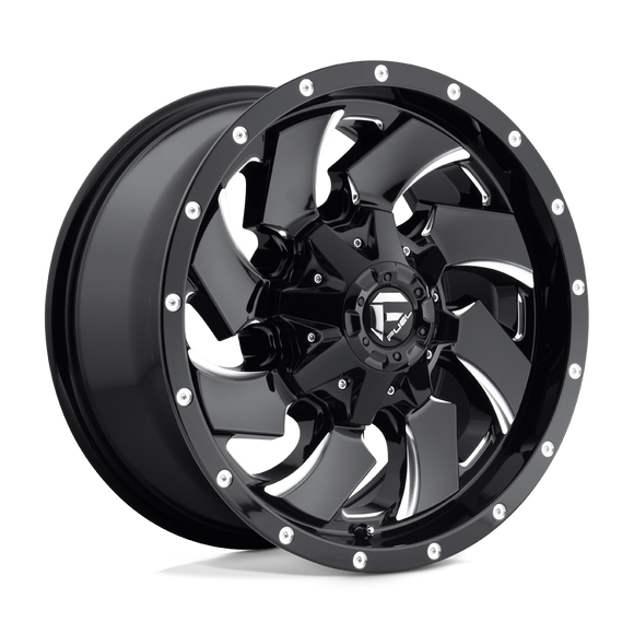 18x9 Fuel Off-Road D574 Cleaver Gloss Black Milled 6x135 ET20 CB106.1 Wheel Rim