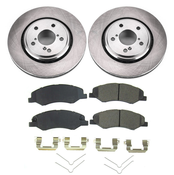 PowerStop OE Stock Replacement Low-Dust Ceramic Brake Pad and Rotor Kit