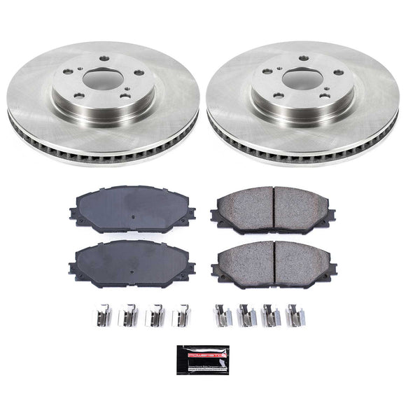 PowerStop OE Stock Replacement Low-Dust Ceramic Brake Pad and Rotor Kit