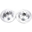 PowerStop Evolution Drilled Slotted Rotors Pair Rear For BMW 325i