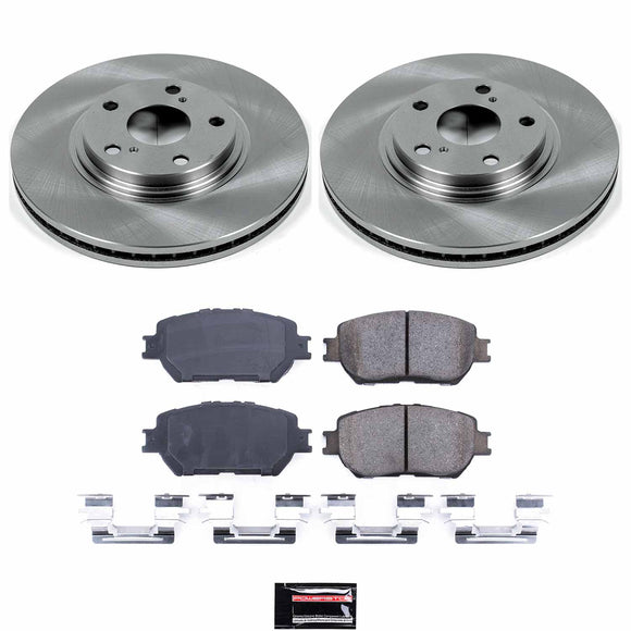 PowerStop OE Stock Replacement Low-Dust Ceramic Brake Pad and Rotor Kit