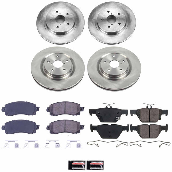 OE Stock Replacement Low-Dust Ceramic Brake Pad and Rotor Kit