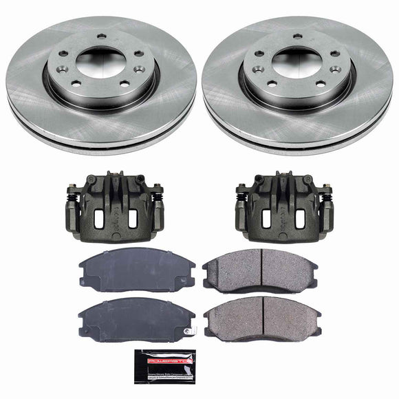 PowerStop OE Stock Replacement Low-Dust Ceramic Brake Pad, Rotor and Caliper Kit