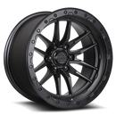 17x9 Lock Off-Road Krawler Matte Black Ring 5x127 5x5 ET-12 Wheel Rim-3