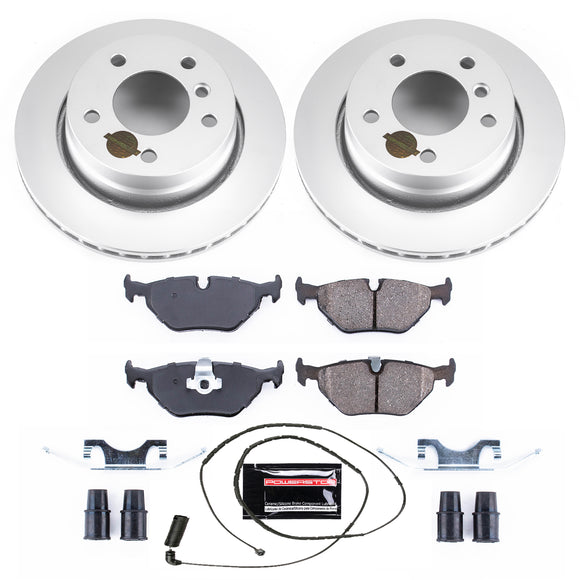 PowerStop Genuine Geomet Coated Rotor and Carbon-Fiber Ceramic Brake Pad Kit