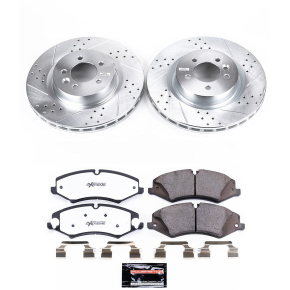 PowerStop Z36 Carbon-Fiber Ceramic Brake Pad with Drilled and Slotted Rotor Kit