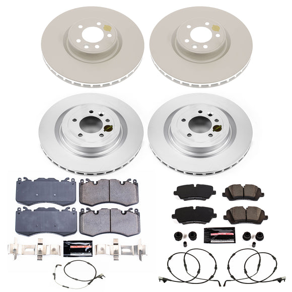 PowerStop Genuine Geomet Coated Rotor and Carbon-Fiber Ceramic Brake Pad Kit