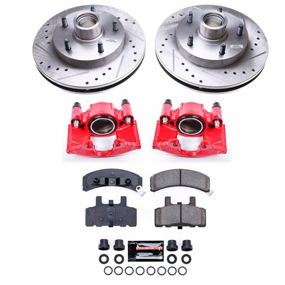 PowerStop Z23 Daily Driver Carbon-Fiber Ceramic Pads Drilled & Slotted Rotor & C
