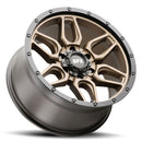17x8.5 G-FX TR-18 Textured Bronze w/ Matte Black Lip  5x127 ET-6 wheel/rim
