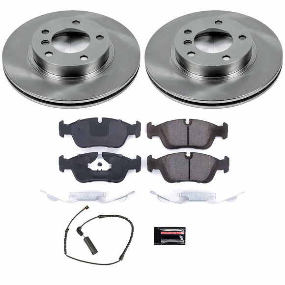 PowerStop OE Stock Replacement Low-Dust Ceramic Brake Pad and Rotor Kit