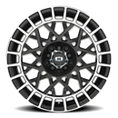17x8.5 Vision 349 Savage Gloss Blk Machined 5x5 (5x127) ET-24 wheel/rim