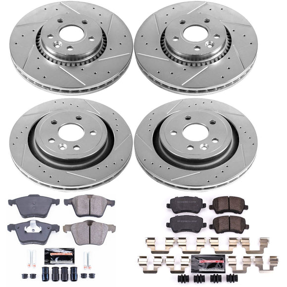 PowerStop Z23 Daily Driver Carbon-Fiber Ceramic Brake Pad and Drilled & Slotted