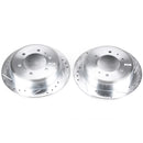 PowerStop Evolution Drilled Slotted Rotors Pair Rear For Hummer H3