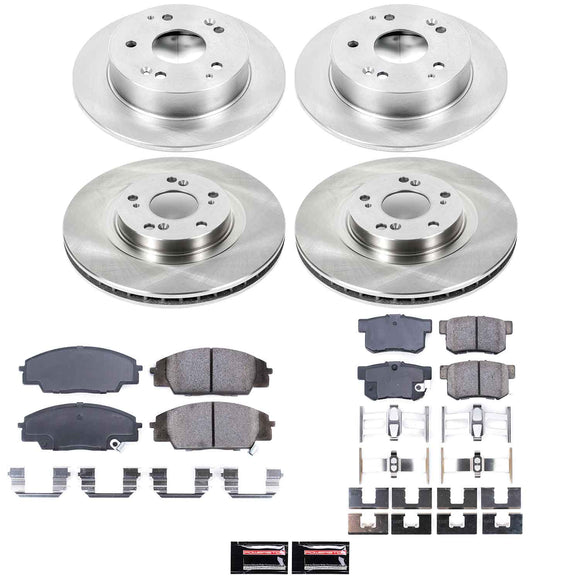 PowerStop OE Stock Replacement Low-Dust Ceramic Brake Pad and Rotor Kit