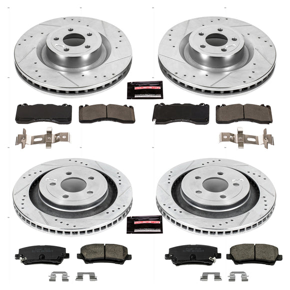 PowerStop Z23 Daily Driver Carbon-Fiber Ceramic Brake Pad and Drilled & Slotted