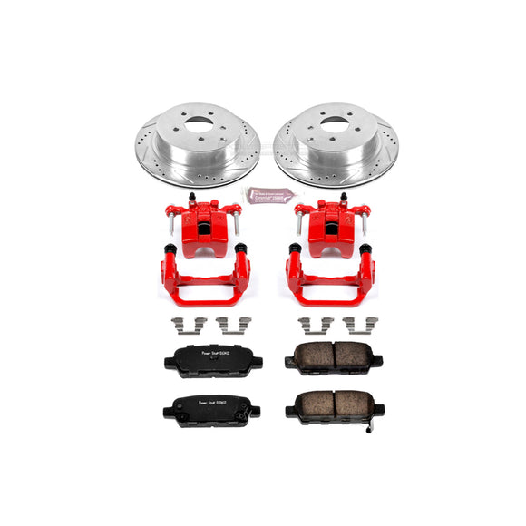 PowerStop Z23 Daily Driver Carbon-Fiber Ceramic Pads Drilled & Slotted Rotor & C