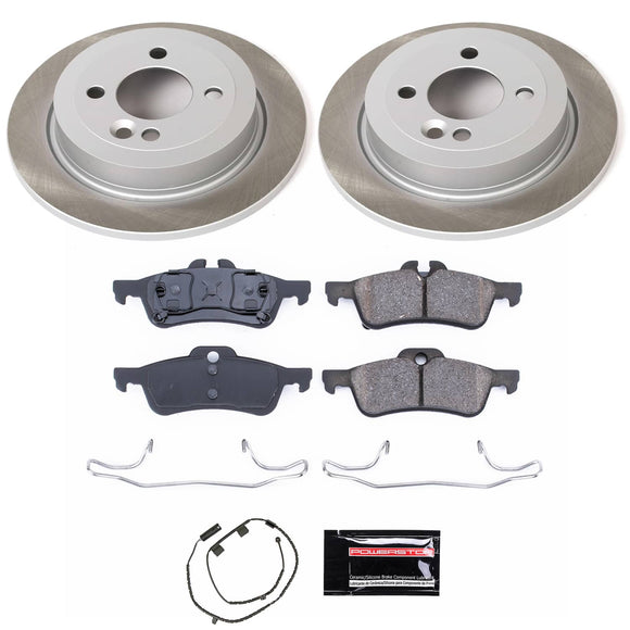 PowerStop Semi-Coated Rotor and Low-Dust Ceramic Brake Pad Kit