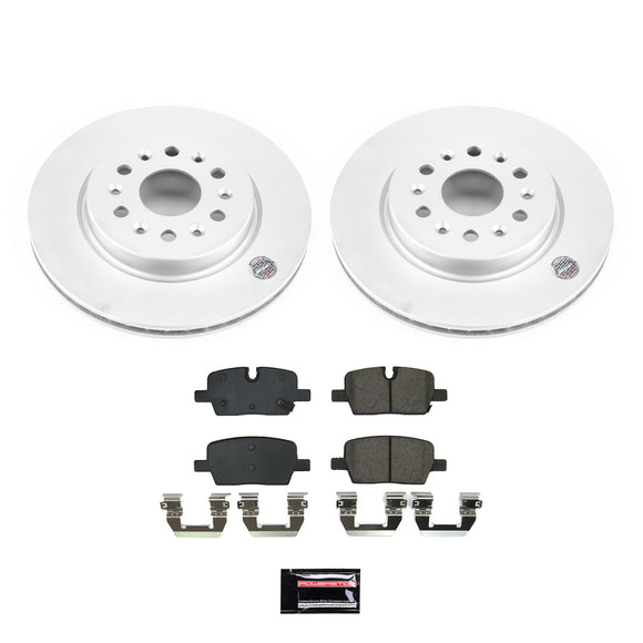 PowerStop Genuine Geomet Coated Rotor and Low-Dust Ceramic Brake Pad Kit