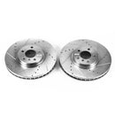 PowerStop Evolution Drilled Slotted Rotors Pair Front For BMW X5