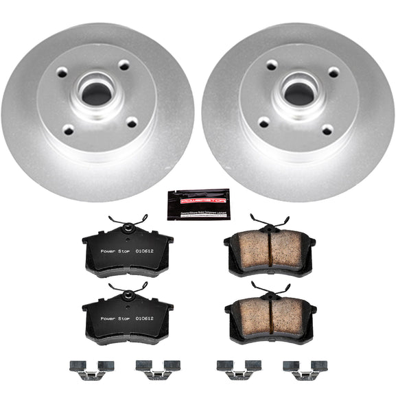 PowerStop Genuine Geomet Coated Rotor and Carbon-Fiber Ceramic Brake Pad Kit