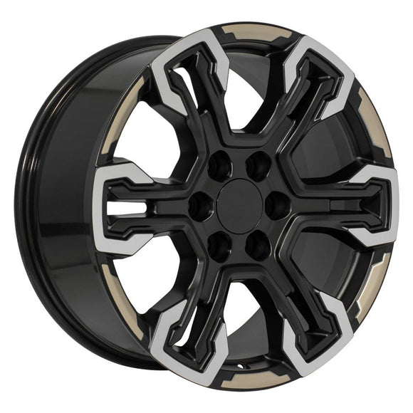 20" Replica CV65 fits Chevrolet Silverado 20 in. x 9 in. Gloss Black
