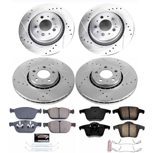 PowerStop Z23 Daily Driver Carbon-Fiber Ceramic Brake Pad and Drilled & Slotted