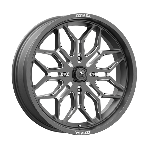 22X7 Msa Offroad Wheels M47 Sniper Gunmetal Milled 4X156 ET10 Wheel Rim
