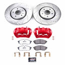 PowerStop Z26 Street Performance Ceramic Brake Pad, Drilled Slotted Rotor, and C