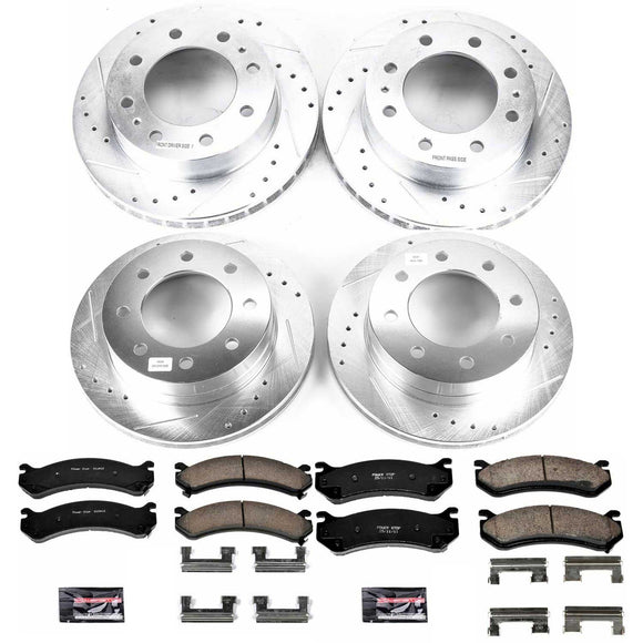 PowerStop Z23 Daily Driver Carbon-Fiber Ceramic Brake Pad and Drilled & Slotted